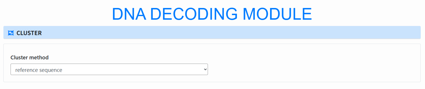 Step1: Choose clustering